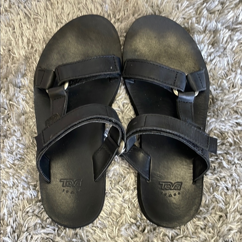 Teva Black Leather Sandals